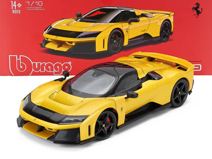 Bburago Signature Series 2024 Ferrari F80 Yellow Metallic (Giallo Tristrato) w/ Black Wheels 1:18