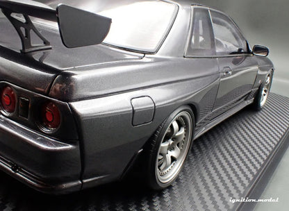 Ignition-Model Nissan Skyline GT-R R32 (BN32) V-Spec II Initial D Gun Grey Metallic 1:18