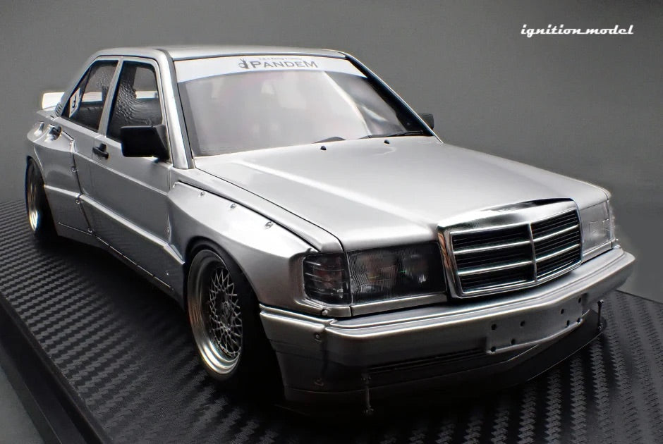Ignition-Model Mercedes 190E Pandem Silver 1:18