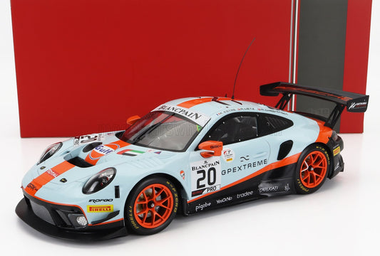 Ixo Porsche 911 991.2 GT3 R 4.0L Flat-6 Team Racing GPX #20 Winner 2019 Spa 24hrs 1:18