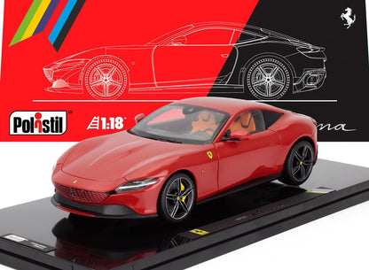 Polistil 2019 Ferrari Roma Rosso Corsa (Ferrari Red) High Fidelity WITH DISPLAY 1:18