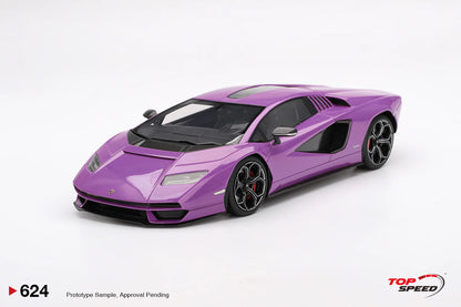 Topspeed Lamborghini Countach LPI 800-4 Viola Metallic Purple 30th Annivesary 1:18