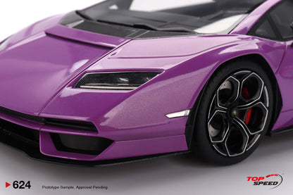 Topspeed Lamborghini Countach LPI 800-4 Viola Metallic Purple 30th Annivesary 1:18