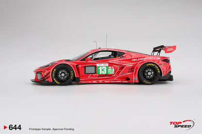 Topspeed Chevrolet Corvette C8 Z06 GT3.R #13 AWA Racing 2025 IMSA Le Mans 24hrs Red 1:18