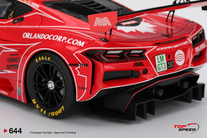 Topspeed Chevrolet Corvette C8 Z06 GT3.R #13 AWA Racing 2025 IMSA Le Mans 24hrs Red 1:18