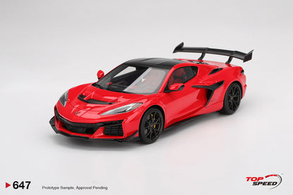 Topspeed 2025 Chevrolet Corvette ZR1 Torch Red 1:18