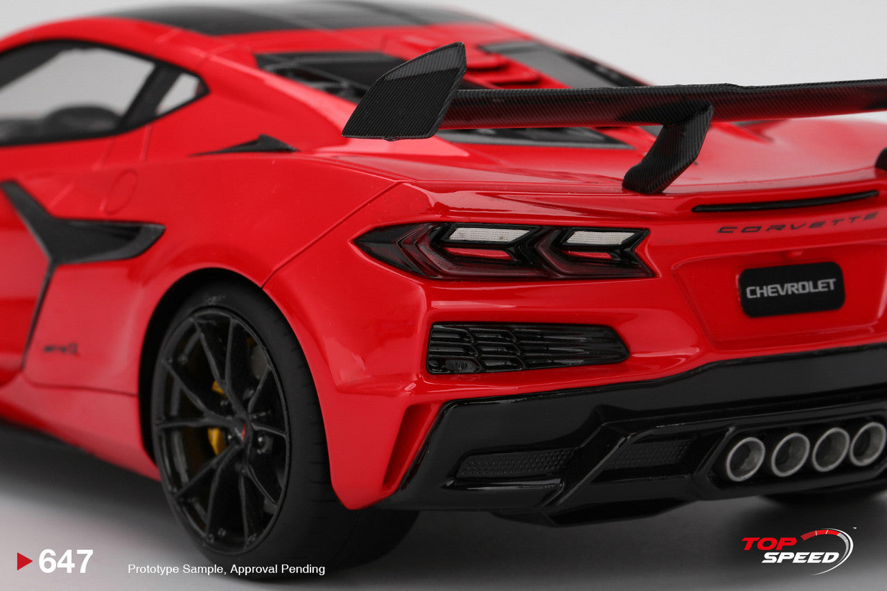 Topspeed 2025 Chevrolet Corvette ZR1 Torch Red 1:18 – STM Diecast