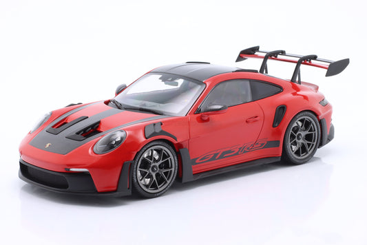 Minichamps 2023 Porsche 911 992 GT3 RS Guards Red Weissach Package w/ Anthracite Wheels 1:18