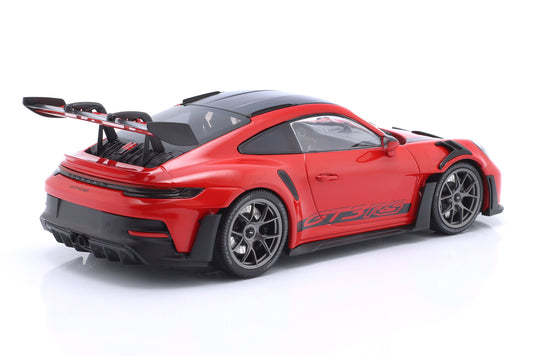 Minichamps 2023 Porsche 911 992 GT3 RS Guards Red Weissach Package w/ Anthracite Wheels 1:18