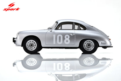 Spark-Model Porsche 356 BT5 1600 GS Carrera GT #108 WINNER Tour De Corse 1960 1:18 WITH DISPLAY