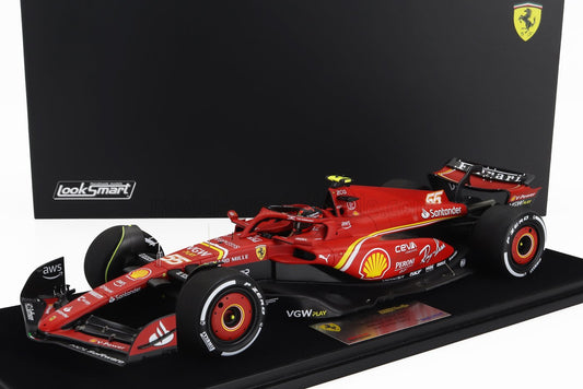 Looksmart Ferrari F1 SF-24 Team Scuderia #55 3rd Bahrain GP (Sainz) Red 1:18