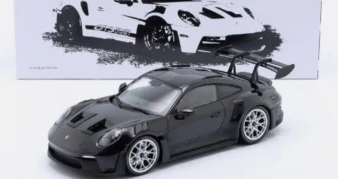 Minichamps 2023 Porsche 911 992 GT3 RS Black w/ Silver Wheels 1:18 SEALED