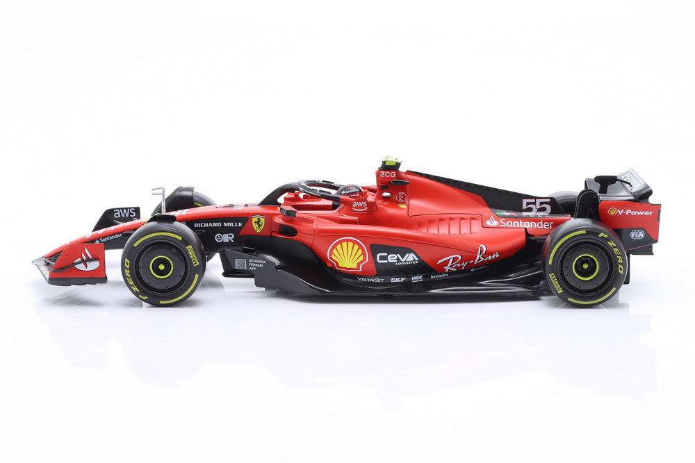 Bburago Ferrari F1 SF-23 Team Scuderia Ferrari HP #55 World Champion 2023 (Sainz) 1:18