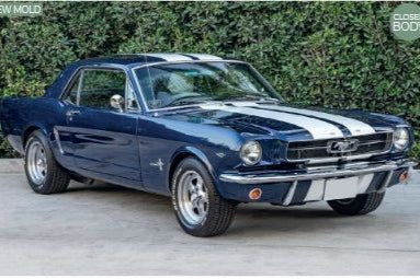 Norev 1965 Ford Mustang Hardtop Coupe Nightmist Blue Metallic 1:18