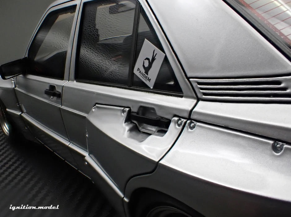 Ignition-Model Mercedes 190E Pandem Silver 1:18