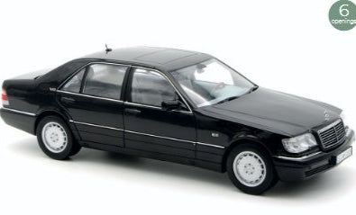 Norev 1997 Mercedes-Benz S600 S-Class (W140) Black 1:18