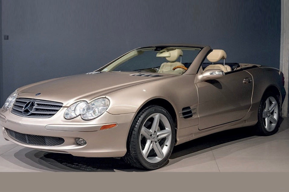 Norev 2003 Mercedes-Benz SL 500 Convertible Travertine Beige 1:18