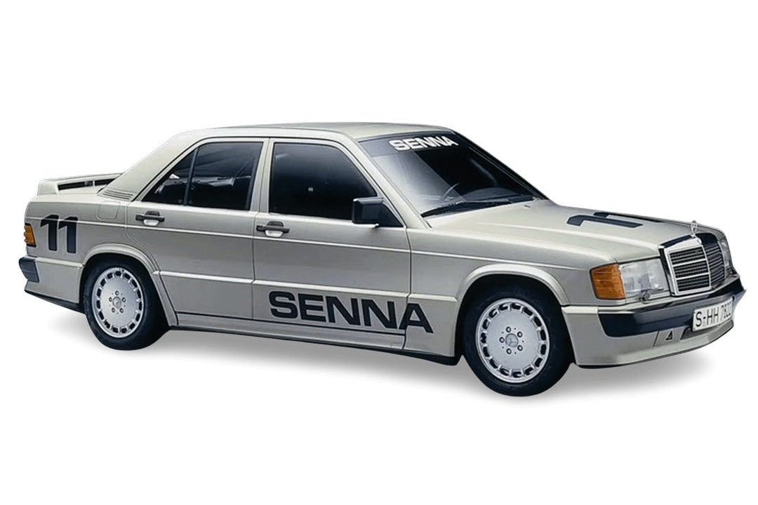 Norev 1984 Mercedes-Benz 190 E 2.3 16 (W201) Race of Champions (Senna) Smoke Silver Metallic 1:18