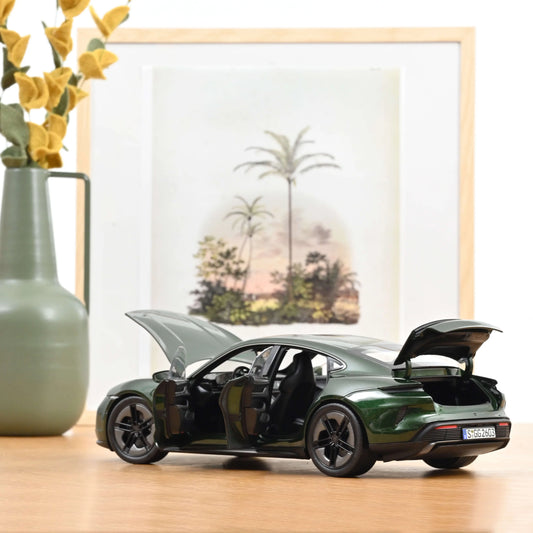 Norev 2024 Porsche Taycan Turbo S Oak Green Neo 1:18