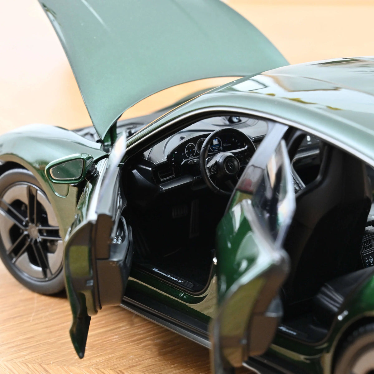 Norev 2024 Porsche Taycan Turbo S Oak Green Neo 1:18