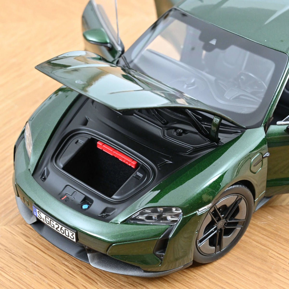 Norev 2024 Porsche Taycan Turbo S Oak Green Neo 1:18
