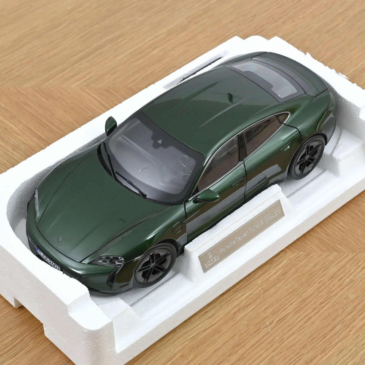Norev 2024 Porsche Taycan Turbo S Oak Green Neo 1:18