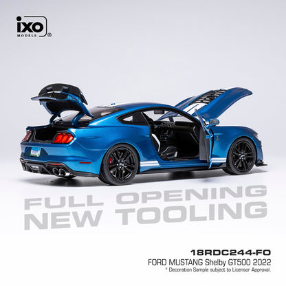 Ixo 2022 Ford Shelby Mustang GT500 Blue 1:18