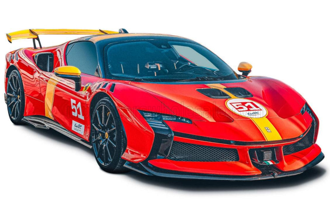 Bburago 2024 Ferrari SF90XX Stradale w/ #51 24hr Le Mans Winner Livery Red 1:18