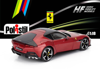 Polistil 2024 Ferrari 12Cilindri Rosso Imola(Red Metallic) High Fidelity 1:18