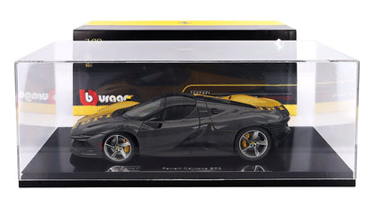 Bburago 2022 Ferrari Daytona SP3 Special Livery Giallo Modena w/ Carbon Fiber 1:18 WITH DISPLAY