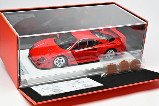 Motorhelix 1987 Ferrari F40 Rossa Corsa Red 1:18 WITH DISPLAY