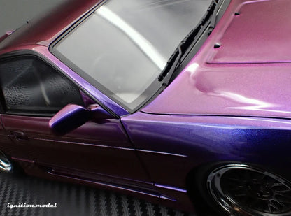 Ignition-Model Nissan 180SX Type X RPS13 Midnight Purple w/ Black Mesh Wheels 1:18