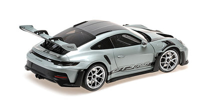 Minichamps 2023 Porsche 911 992 GT3 RS Grey Metallic w/ Weissach Package Silver 1:18