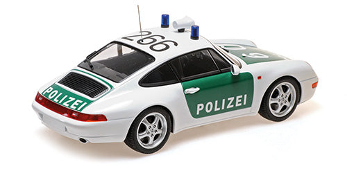 Minichamps 1993 Porsche 911 (993) Carrera German Polizei White 1:18