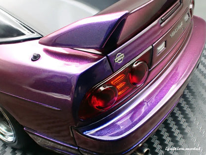 Ignition-Model Nissan 180SX Type X RPS13 Midnight Purple w/ Black Mesh Wheels 1:18
