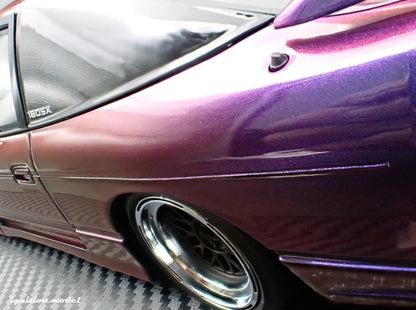 Ignition-Model Nissan 180SX Type X RPS13 Midnight Purple w/ Black Mesh Wheels 1:18