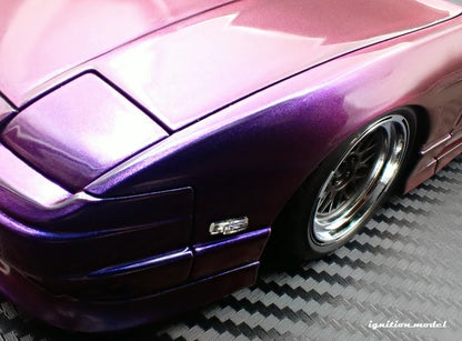 Ignition-Model Nissan 180SX Type X RPS13 Midnight Purple w/ Black Mesh Wheels 1:18