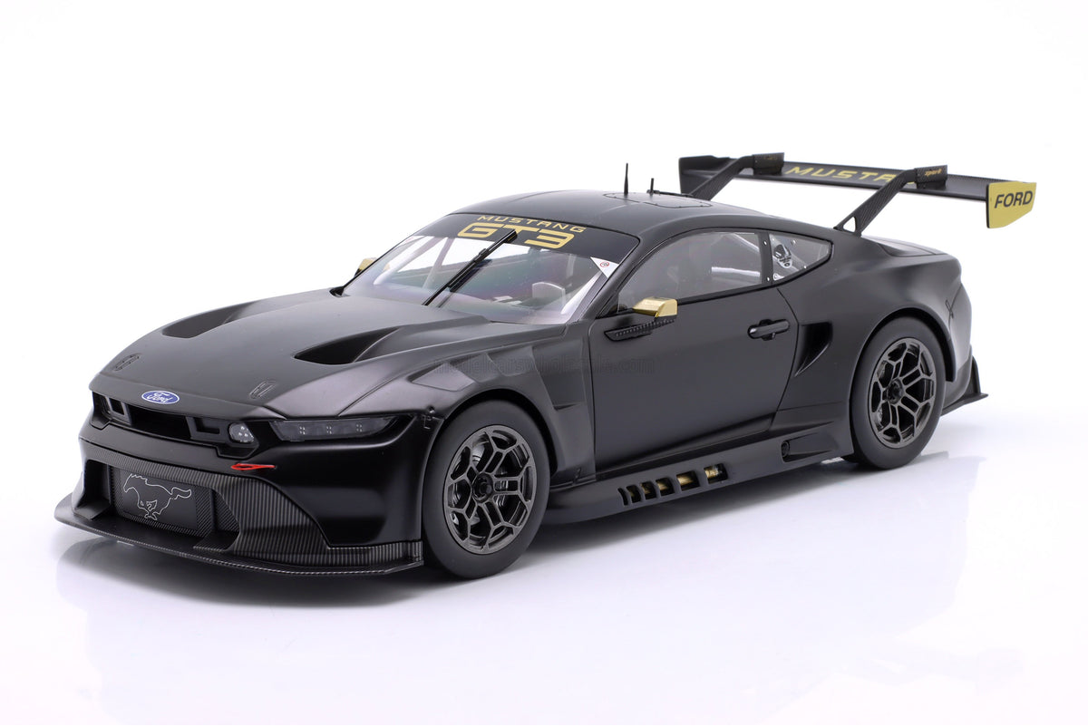 Ixo Ford Mustang GT3 Coyote Racing Spec Plain Body Version 2024 Matte Black 1:18