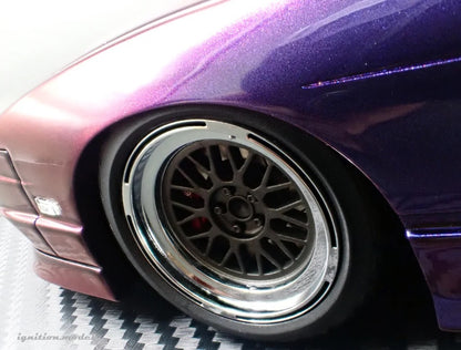 Ignition-Model Nissan 180SX Type X RPS13 Midnight Purple w/ Black Mesh Wheels 1:18