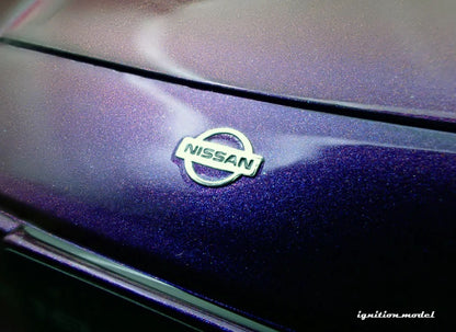 Ignition-Model Nissan 180SX Type X RPS13 Midnight Purple w/ Black Mesh Wheels 1:18