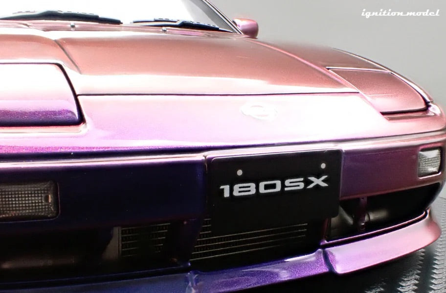 Ignition-Model Nissan 180SX Type X RPS13 Midnight Purple w/ Black Mesh Wheels 1:18