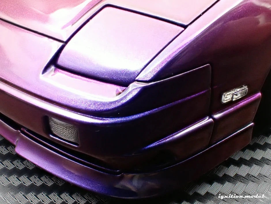 Ignition-Model Nissan 180SX Type X RPS13 Midnight Purple w/ Black Mesh Wheels 1:18
