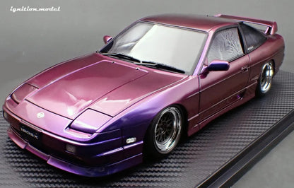 Ignition-Model Nissan 180SX Type X RPS13 Midnight Purple w/ Black Mesh Wheels 1:18