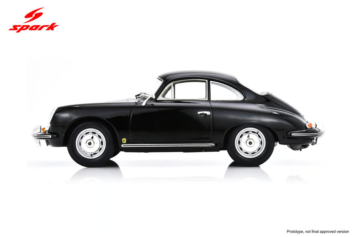 Spark Model Porsche 356 BT6 Black 1:18 WITH DISPLAY