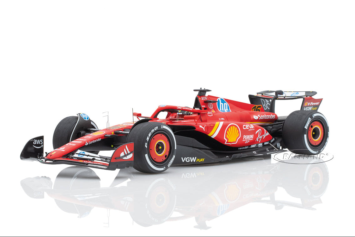Looksmart Ferrari F1 SF-24 Team Scuderia #16 Winner Italy Monza GP 2024 (LeClerc) Red 1:18