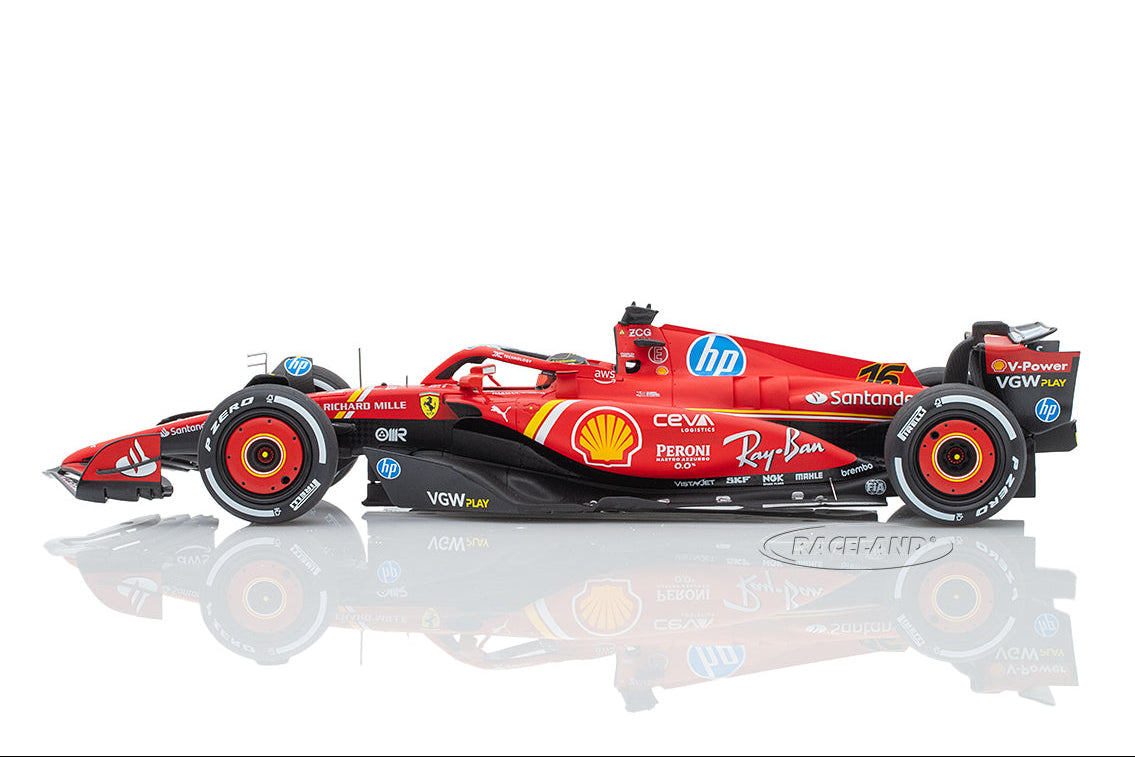 Looksmart Ferrari F1 SF-24 Team Scuderia #16 Winner Italy Monza GP 2024 (LeClerc) Red 1:18