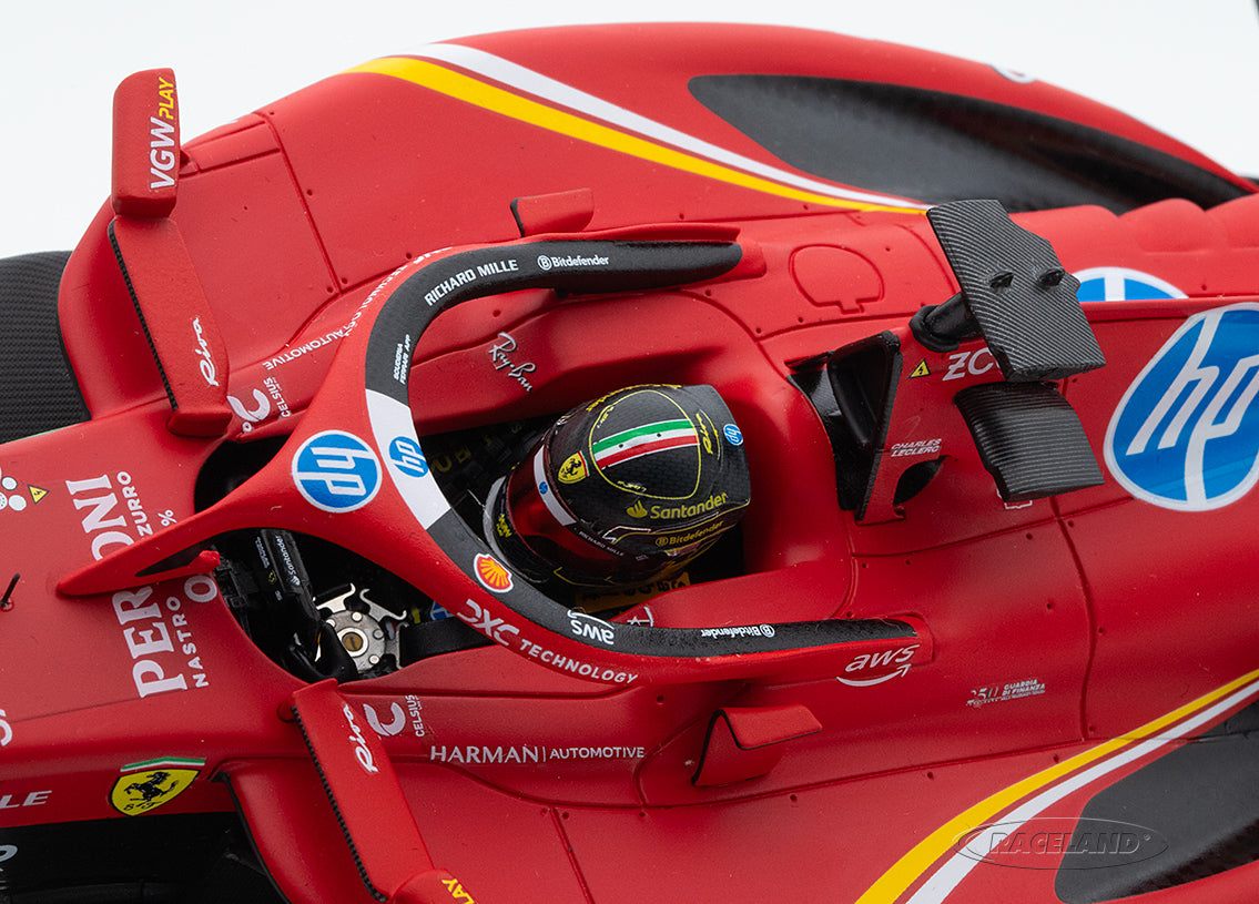 Looksmart Ferrari F1 SF-24 Team Scuderia #16 Winner Italy Monza GP 2024 (LeClerc) Red 1:18