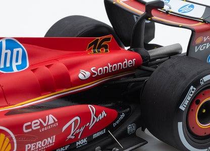 Looksmart Ferrari F1 SF-24 Team Scuderia #16 Winner Italy Monza GP 2024 (LeClerc) Red 1:18