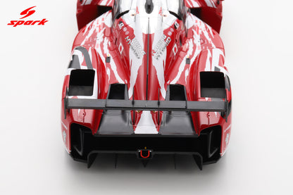 Spark Model Toyota GR010 Hybrid LMDh Team Toyota Gazoo Racing #7 WEC 24hrs Le Mans 2025 Red 1:18 WITH DISPLAY