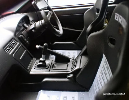 Ignition-Model Nissan 180SX Type X RPS13 Red w/ White TE37 1:18